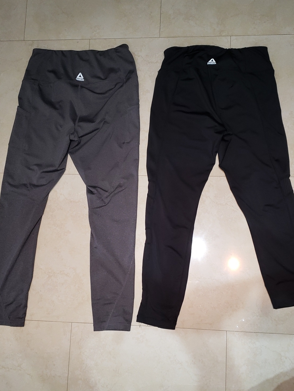 Reebok Active Leggings Bundle • High‑Waist Black + Gray